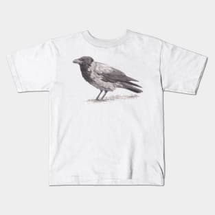 Hooded Crow - Inktober Kids T-Shirt